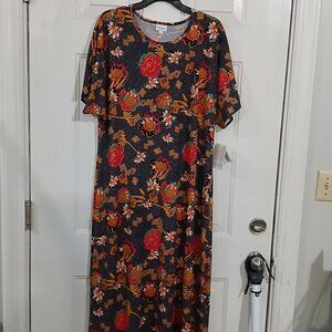 Lularoe Womens Maxi Dress Floral Dress Sie 2XL